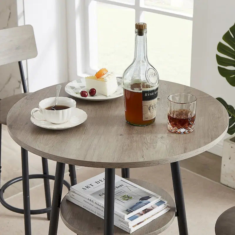 Table de bistrot ronde style industriel