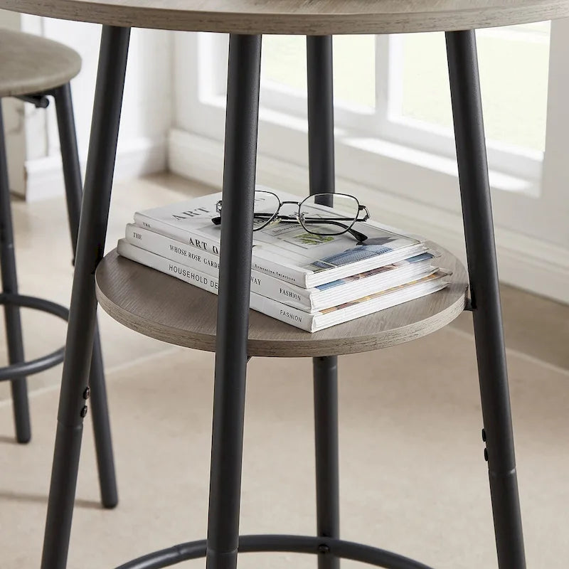 Table de bistrot ronde style industriel
