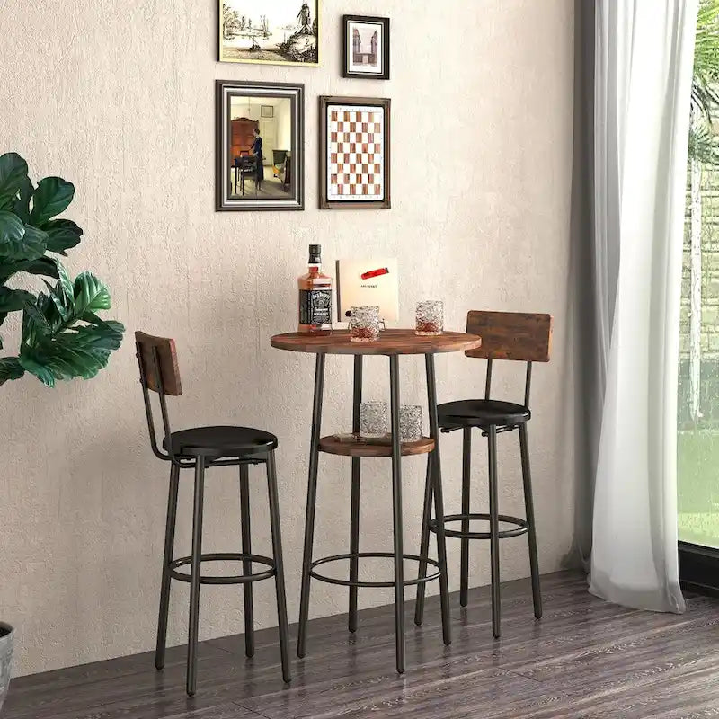 Table de bistrot ronde style industriel
