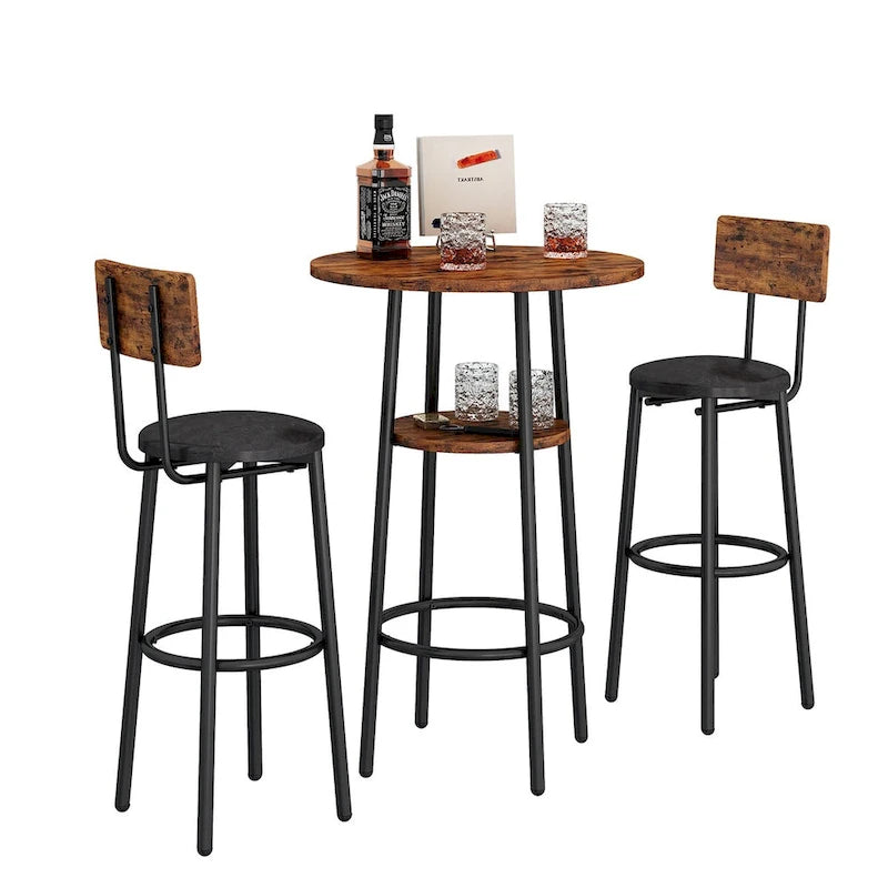Table de bistrot ronde style industriel