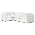 Canapé d'angle modulable en coton blanc