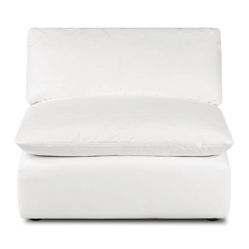 Canapé d'angle modulable en coton blanc
