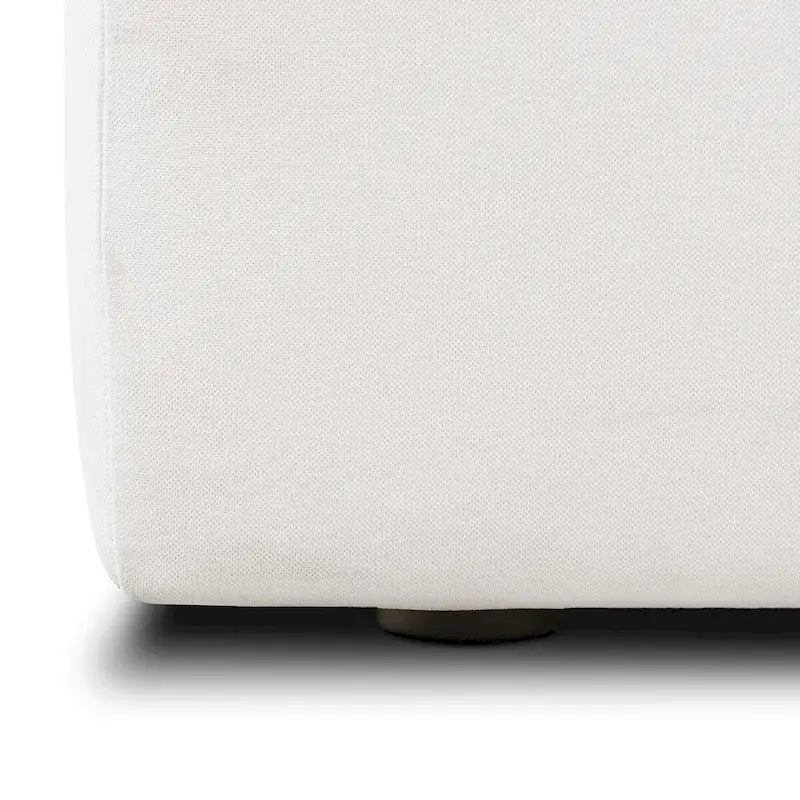 Canapé d'angle modulable en coton blanc