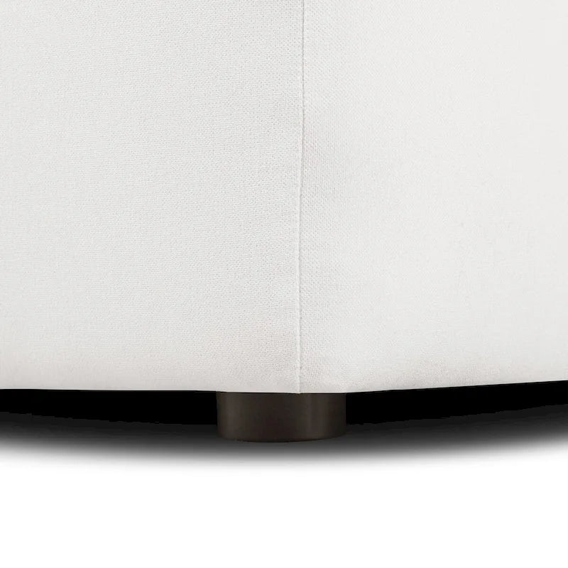 Canapé d'angle modulable en coton blanc