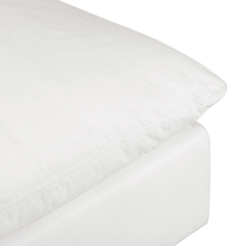 Canapé d'angle modulable en coton blanc