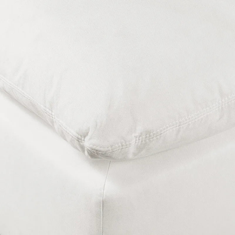 Canapé d'angle modulable en coton blanc