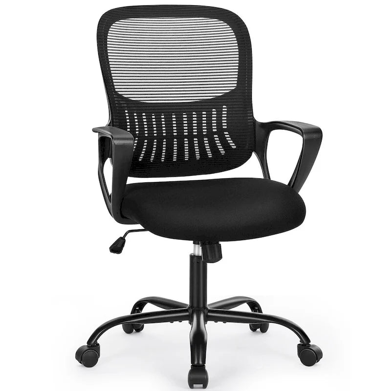 Chaises de bureau et chaises de maison en maille avec accoudoirs fixes