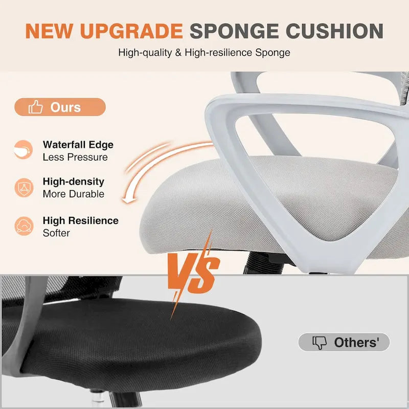 Chaises de bureau et chaises de maison en maille avec accoudoirs fixes