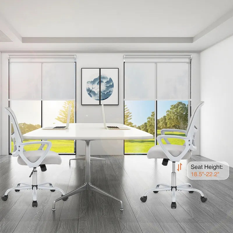 Chaises de bureau et chaises de maison en maille avec accoudoirs fixes