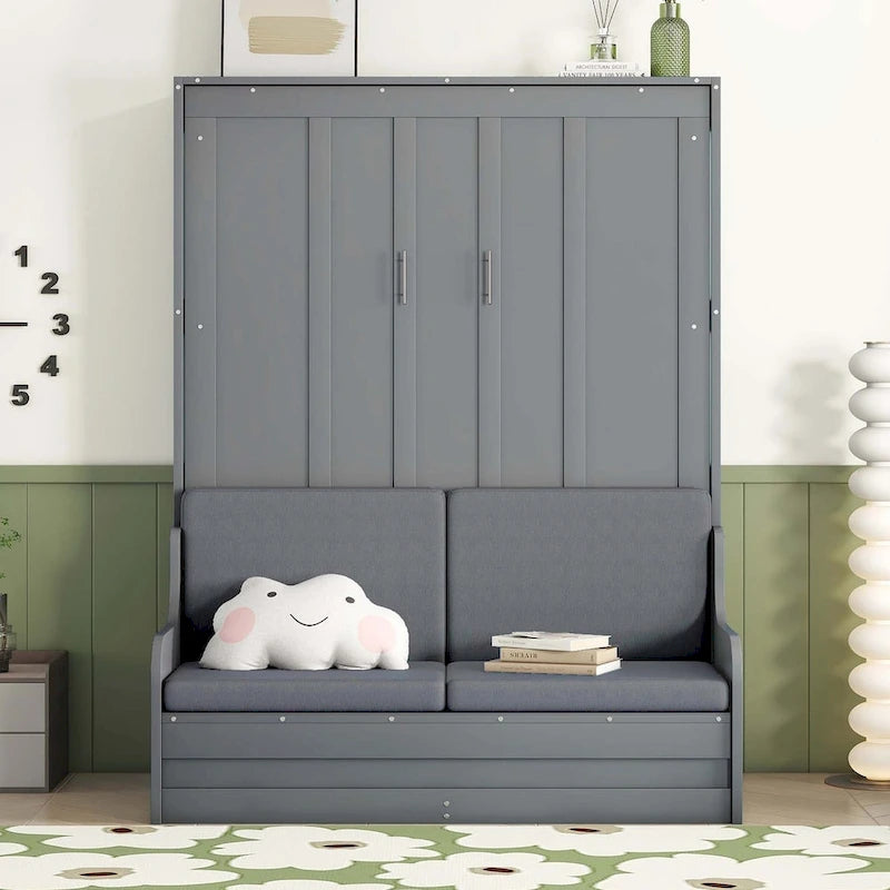 Lit mural escamotable avec coussin